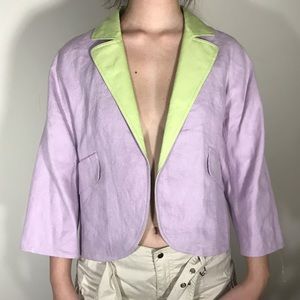Pastel purple and green blazer